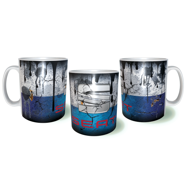 SEAT Λερωμένη Σκουριασμένη Κεραμική Κούπα 11oz 