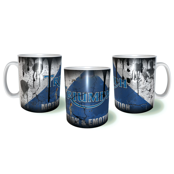 TRIUMPH Λερωμένη Σκουριασμένη Κεραμική Κούπα 11oz 