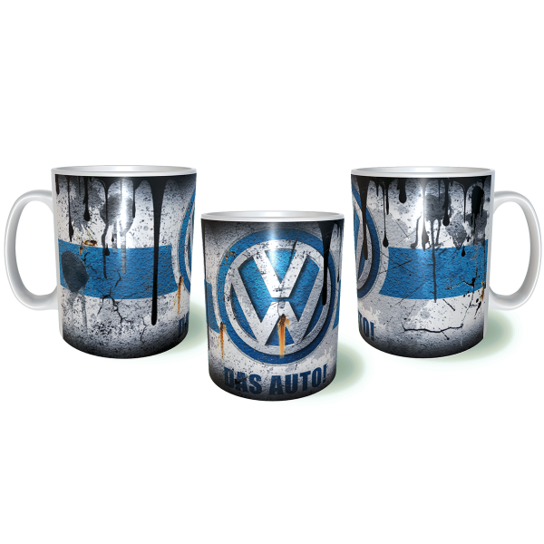 VOLKSWAGEN Λερωμένη Σκουριασμένη Κεραμική Κούπα 11oz 