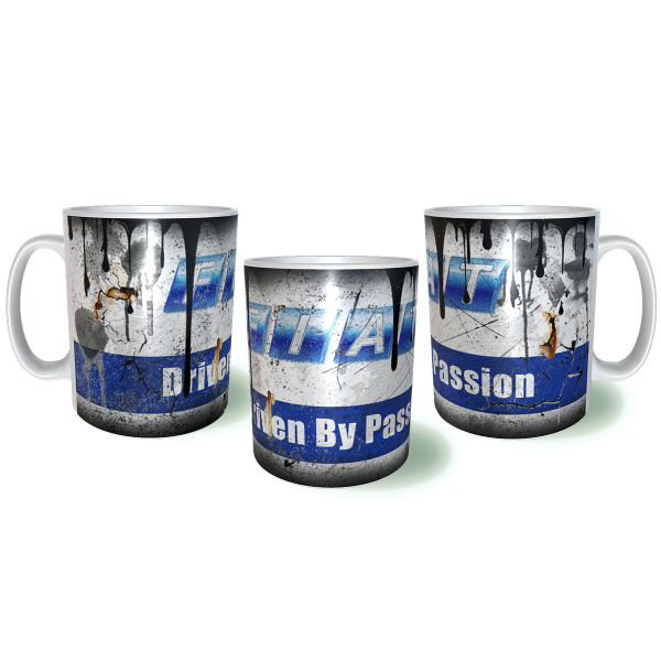 FIAT Λερωμένη Σκουριασμένη Κεραμική Κούπα 11oz 