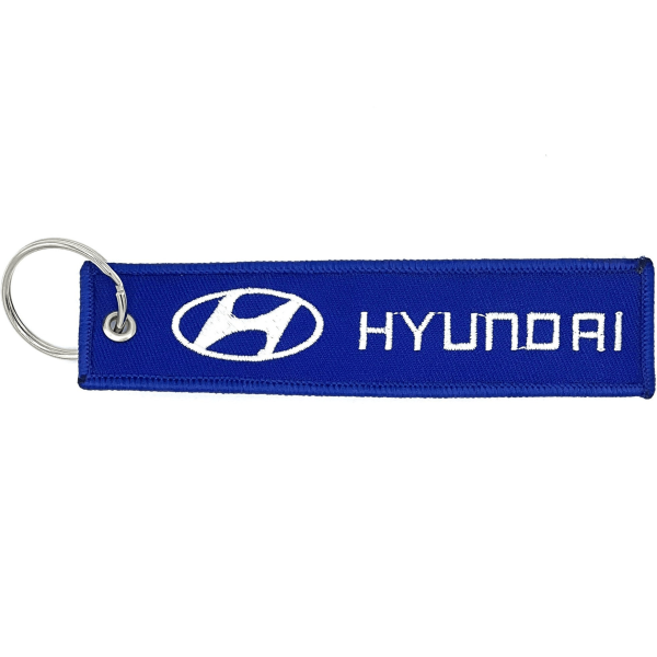 Υφασμάτινο Μπρελόκ Με Κεντητό Λογότυπο HYUNDAI 13Χ3 εκ.