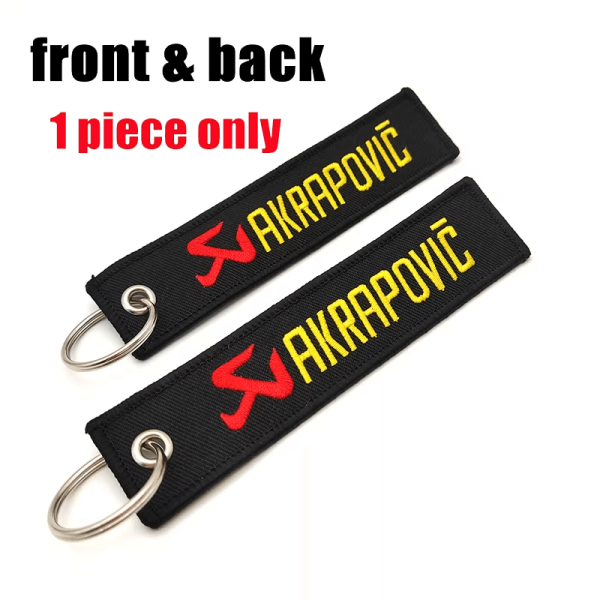 Υφασμάτινο Μπρελόκ Με Κεντητό Λογότυπο AKRAPOVIC 13Χ3 εκ.