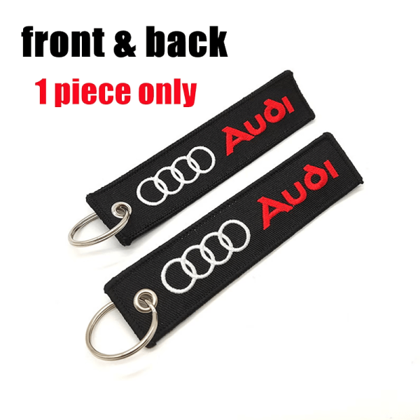 Υφασμάτινο Μπρελόκ Με Κεντητό Λογότυπο AUDI 13Χ3 εκ.