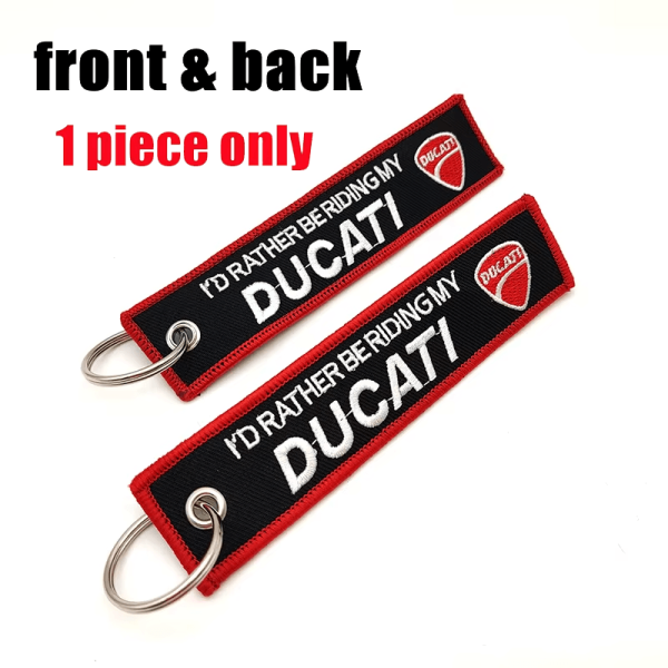 Υφασμάτινο Μπρελόκ Με Κεντητό Λογότυπο DUCATI 13Χ3 εκ.