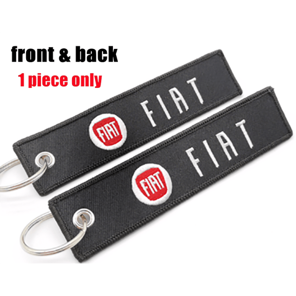 Υφασμάτινο Μπρελόκ Με Κεντητό Λογότυπο FIAT 13Χ3 εκ.