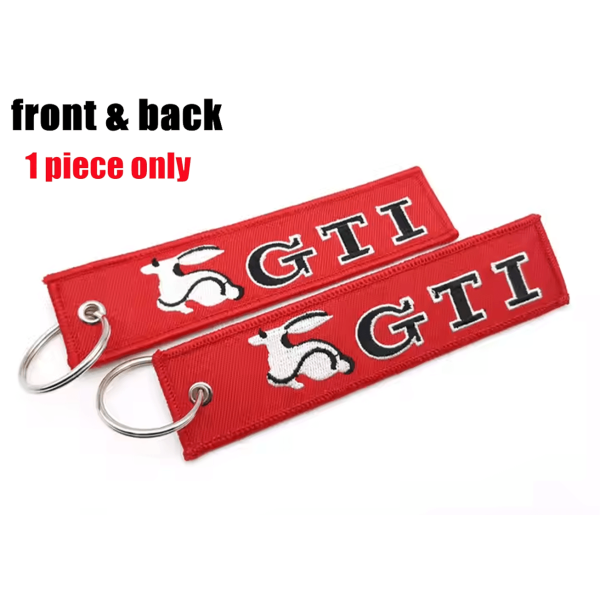 Υφασμάτινο Μπρελόκ Με Κεντητό Λογότυπο GTI 13Χ3 εκ.
