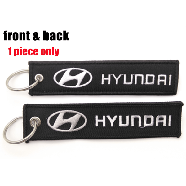 Υφασμάτινο Μπρελόκ Με Κεντητό Λογότυπο HYUNDAI 13Χ3 εκ.