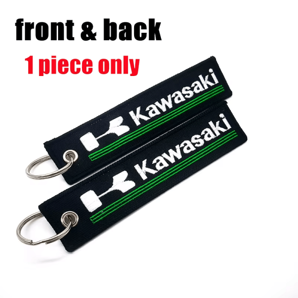 Υφασμάτινο Μπρελόκ Με Κεντητό Λογότυπο Kawasaki 13Χ3 εκ.