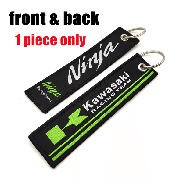 Υφασμάτινο Μπρελόκ Με Κεντητό Λογότυπο Kawasaki Ninja 13Χ3 εκ.