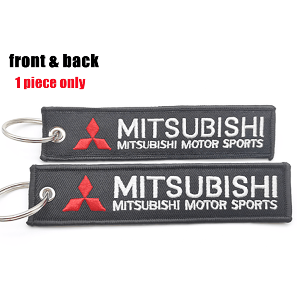Υφασμάτινο Μπρελόκ Με Κεντητό Λογότυπο MITSUBISHI 13Χ3 εκ.