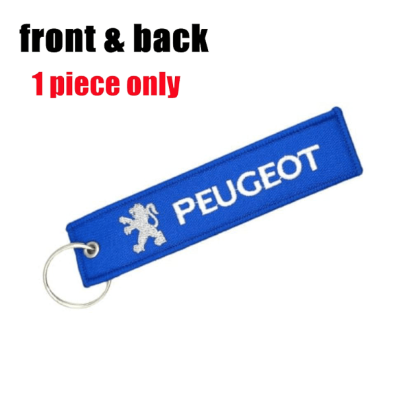 Υφασμάτινο Μπρελόκ Με Κεντητό Λογότυπο PEUGEOT 13Χ3 εκ.