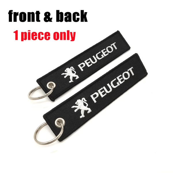 Υφασμάτινο Μπρελόκ Με Κεντητό Λογότυπο PEUGEOT 13Χ3 εκ.