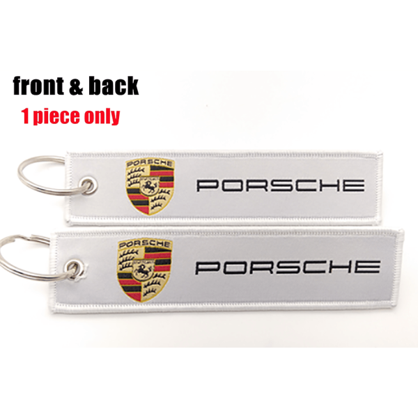 Υφασμάτινο Μπρελόκ Με Κεντητό Λογότυπο PORSCHE 13Χ3 εκ.