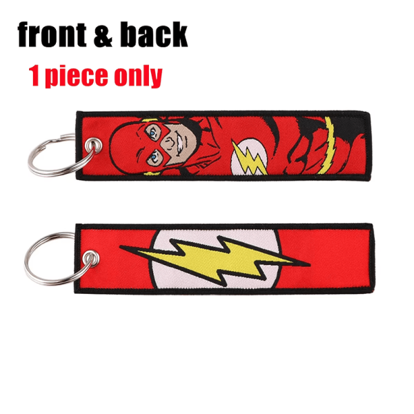 Υφασμάτινο Μπρελόκ Με Κεντητό Λογότυπο Flash 13Χ3 εκ.