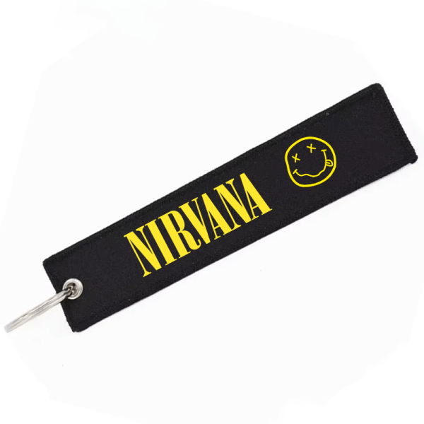 Υφασμάτινο Μπρελόκ Με Λογότυπο NIRVANA 13x 2,8εκ.