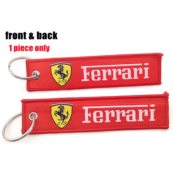 Υφασμάτινο Μπρελόκ Με Κεντητό Λογότυπο FERRARI 13Χ3 εκ.