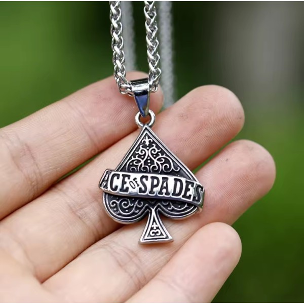 Ace Of Spade Ατσάλινο Μενταγιόν  λαιμού