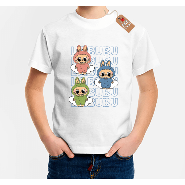 LABUBU MONSTERS παιδικό T-Shirt σε άσπρο χρώμα