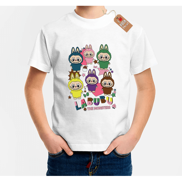 LABUBU MONSTERS παιδικό T-Shirt σε άσπρο χρώμα