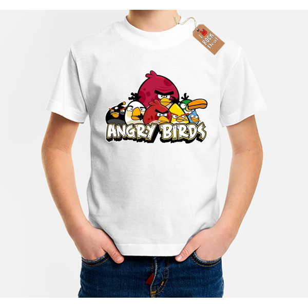 Angry Birds Παιδικό T-Shirt Λευκό