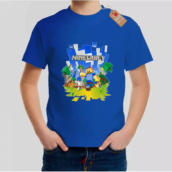 MINECRAFT Παιδικό T-Shirt Μπλέ 