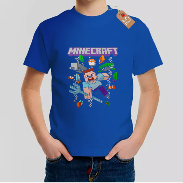 MINECRAFT Παιδικό T-Shirt Μπλέ 
