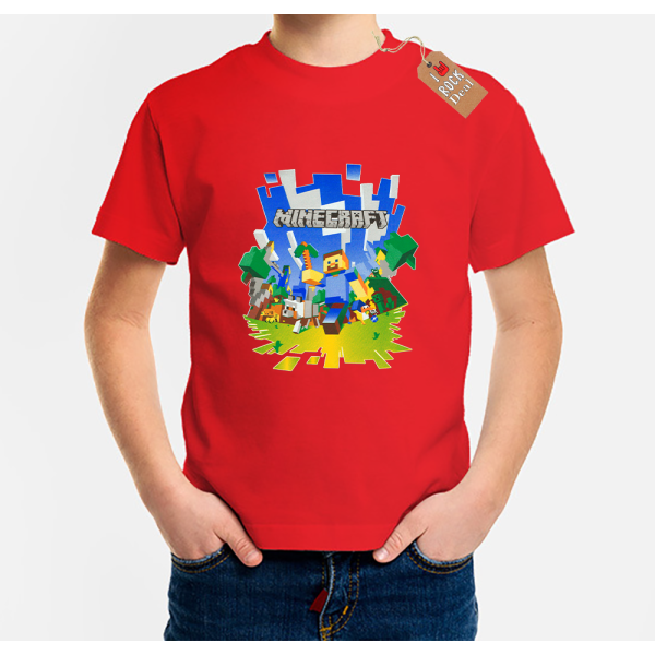 MINECRAFT Παιδικό T-Shirt Κόκκινο