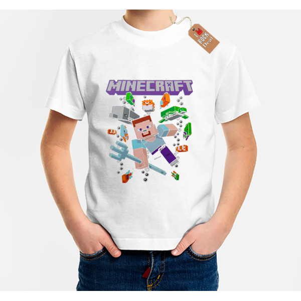 MINECRAFT Παιδικό T-Shirt Λευκό
