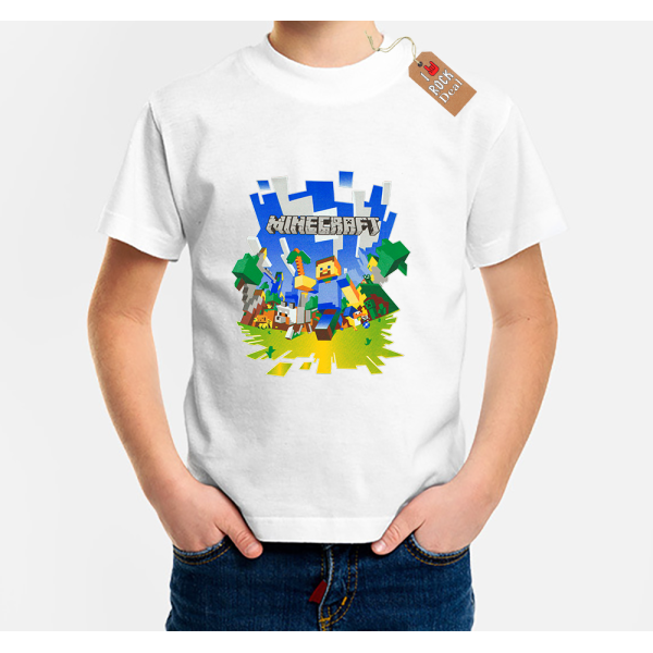 MINECRAFT Παιδικό T-Shirt Λευκό