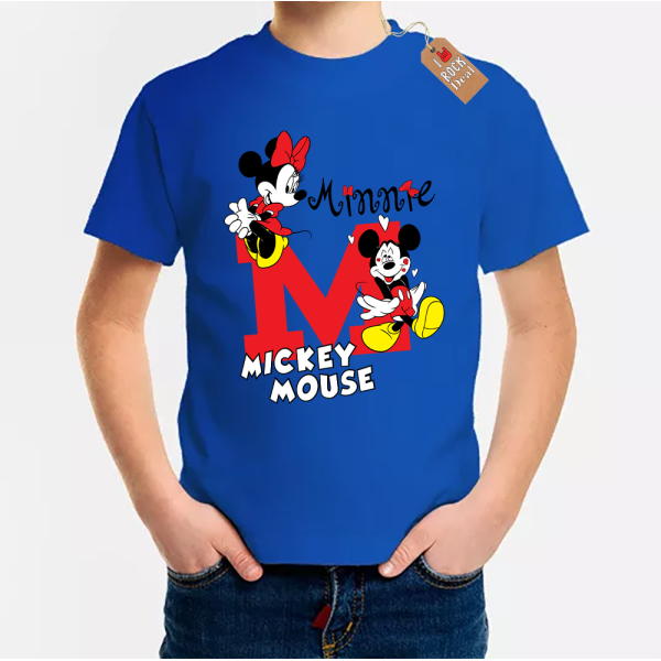 Μίκυ & Μίνι Μάους Παιδικό T-Shirt Μπλέ