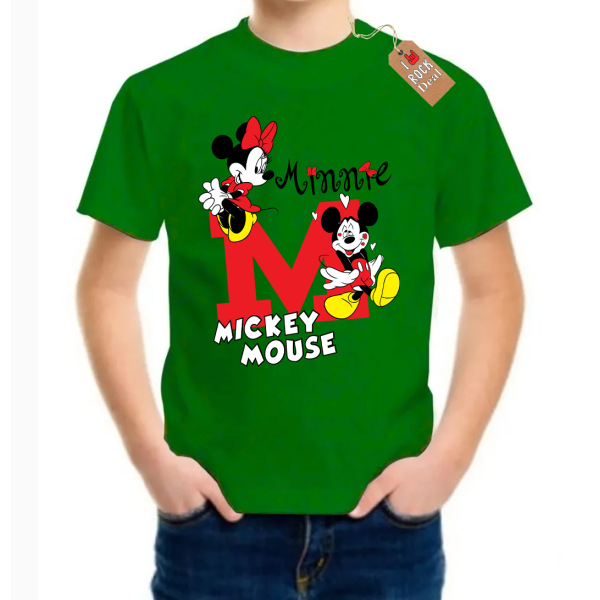Μίκυ & Μίνι Μάους Παιδικό T-Shirt Πράσινο