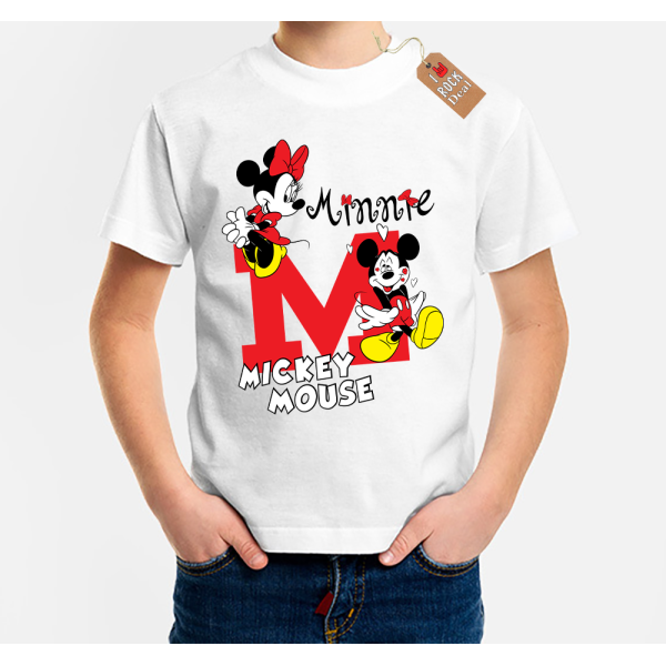 Μίκυ & Μίνι Μάους Παιδικό T-Shirt Λευκό