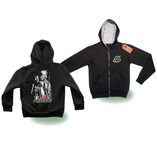 Naruto Uzumaki Ζακέτα Φούτερ με Κουκούλα Παιδικό Μαύρο