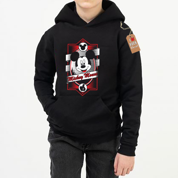 Μίκυ Μαους "Mickey Mouse" Παιδικό Φούτερ με κουκούλα σε Μαύρο χρώμα