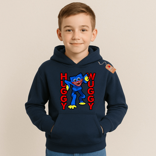 HUGGY WUGGY παιδικό φούτερ με κουκούλα σε μπλε Navy χρώμα