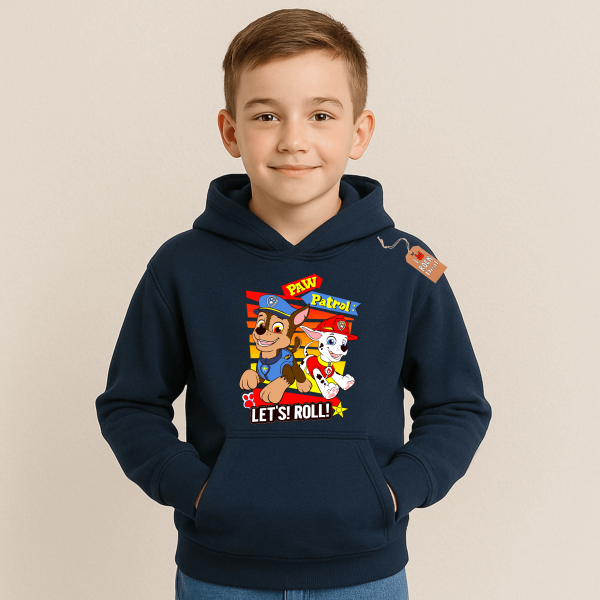PAW PATROL παιδικό φούτερ με κουκούλα σε μπλε Navy χρώμα