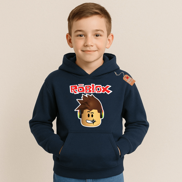 ROBLOX παιδικό φούτερ με κουκούλα σε μπλε Navy χρώμα
