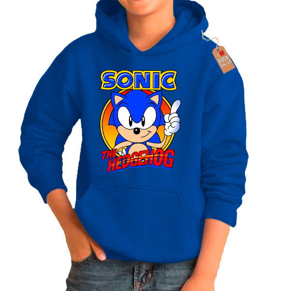 SONIC THE HEDGEHOG Παιδικό Φούτερ με κουκούλα σε Μπλέ χρώμα