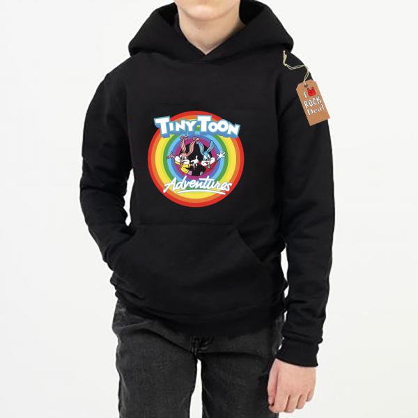 TINY TOON Advendures Παιδικό Φούτερ με κουκούλα σε Μαύρο χρώμα