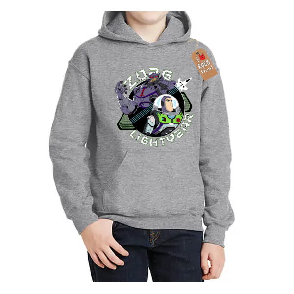 LIGHTGEAR ZURG Παιδικό Φούτερ με κουκούλα σε Γκρί χρώμα