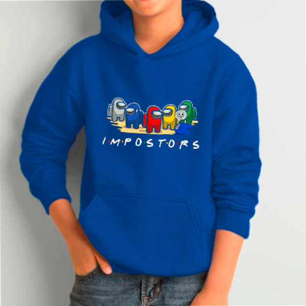 Among Us Φούτερ Με Κουκούλα Μπλέ παιδικό