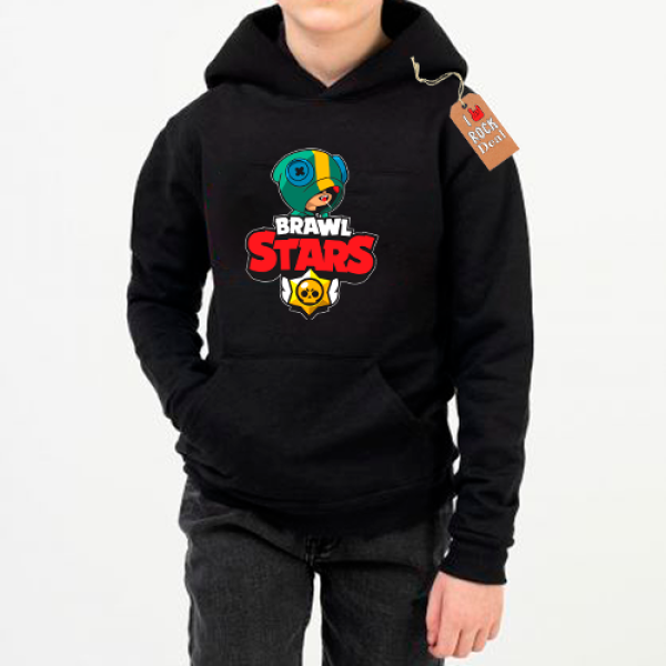 BRAWL STARS Φούτερ Με Κουκούλα Μαύρο παιδικό