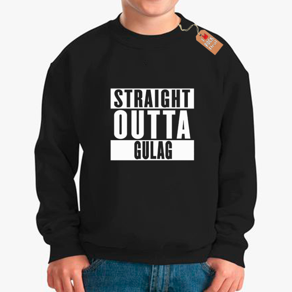 Straight outta the Gulag Παιδικό Φούτερ Μαύρο