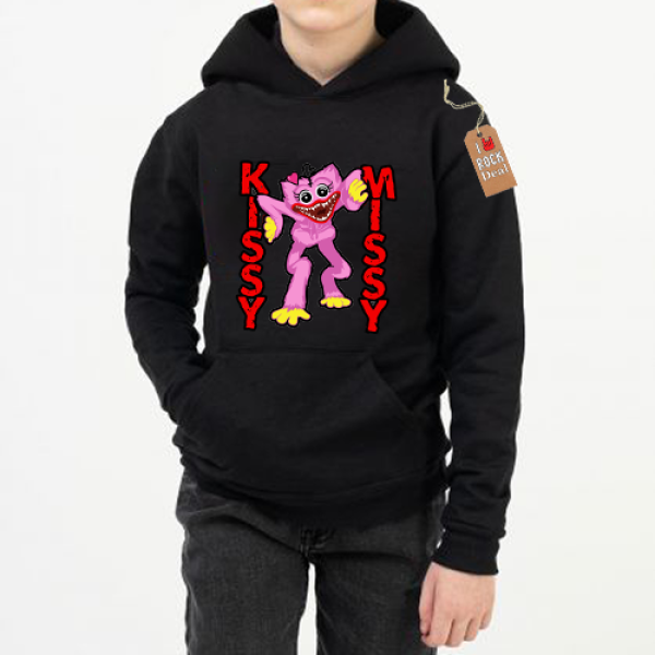KISSY MISSY "HUGGY WUGGY" Φούτερ Με Κουκούλα Μαύρο παιδικό