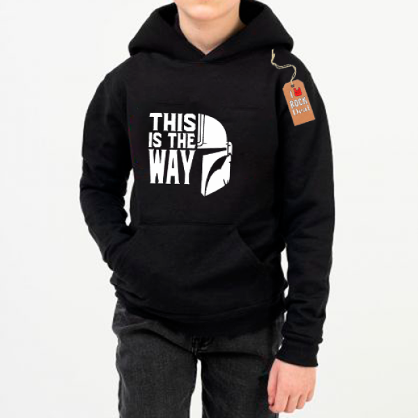 Mandalorian Παιδικό Φούτερ με Κουκούλα Μαύρο