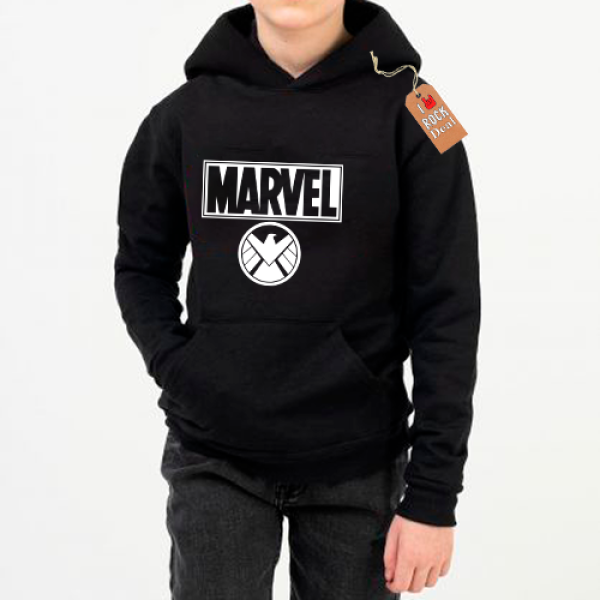 Marvel S.H.I.E.L.D. Avengers Παιδικό Φούτερ με Κουκούλα Μαύρο