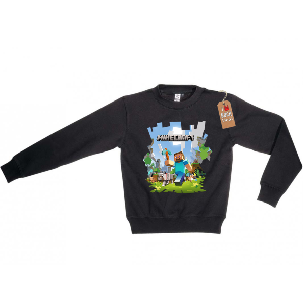 MINECRAFT Φούτερ Μαύρο Παιδικό