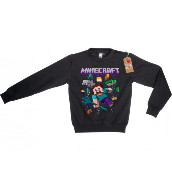MINECRAFT B Φούτερ Μαύρο Παιδικό