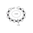 Ατσάλινο Βραχιόλι Με Βυζαντινή Δίχρωμη Αλυσίδα