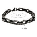 Ατσάλινο Βραχιόλι Με Οβάλ Κρίκους Μαίανδρος